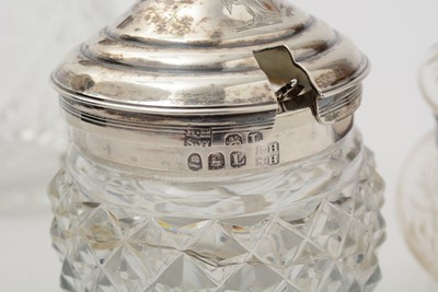 Lot 81 - Four silver mounted cut-glass pieces