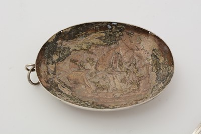 Lot 82 - A George IV North Country provincial silver toddy ladle; and other silver items