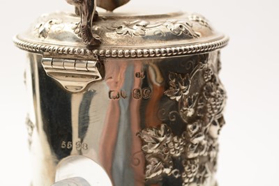 Lot 53 - A Victorian silver mounted clear glass claret jug