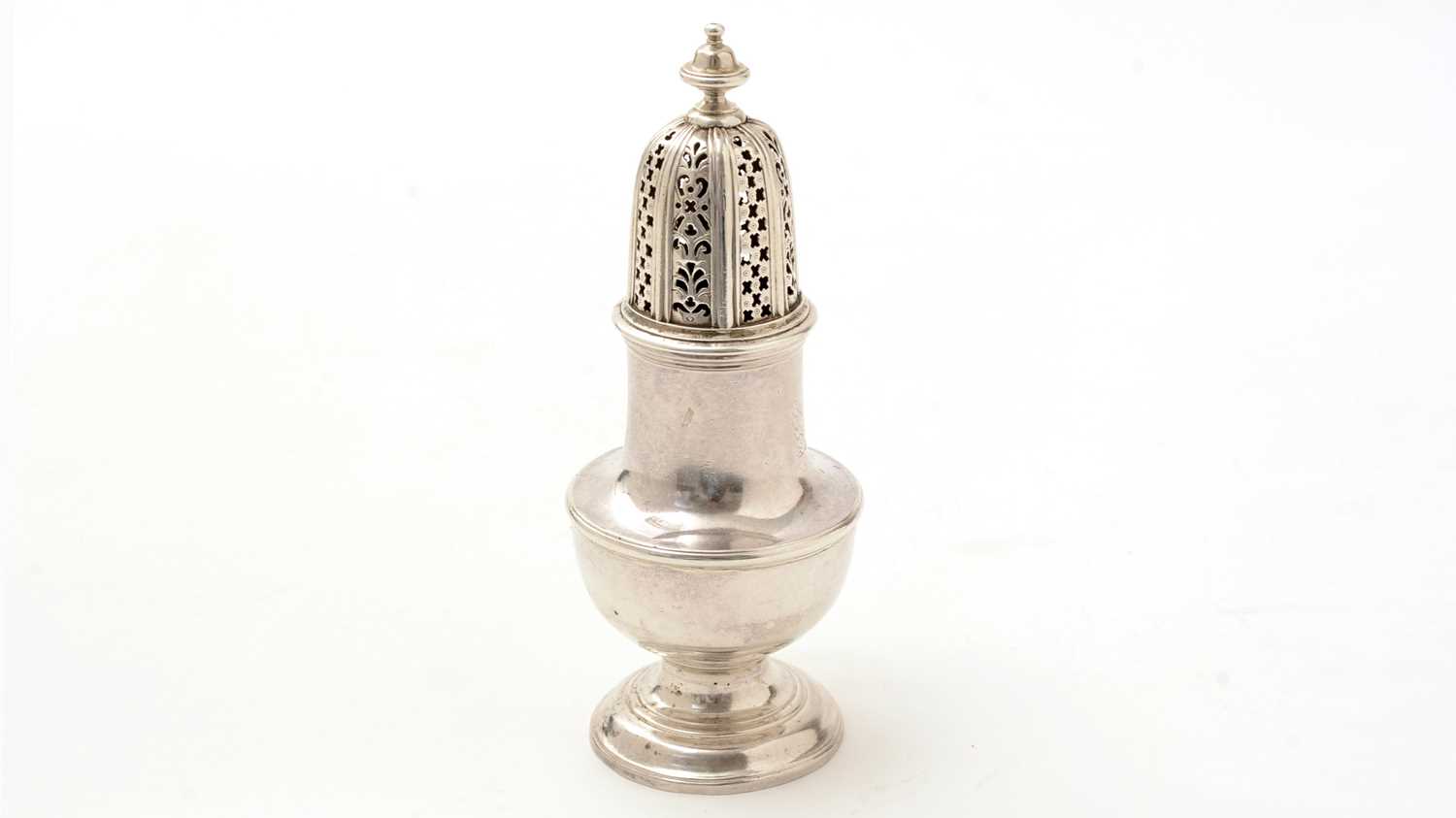 Lot 55 - A George II silver caster