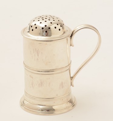 Lot 56 - A George IV silver kitchen pepper or dredger