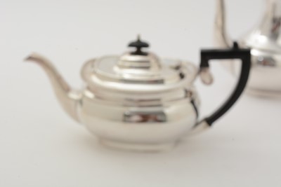 Lot 89 - A silver four-piece tea service