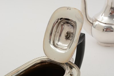 Lot 89 - A silver four-piece tea service