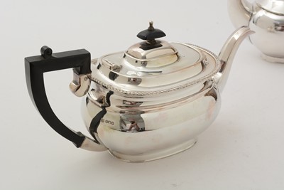 Lot 89 - A silver four-piece tea service