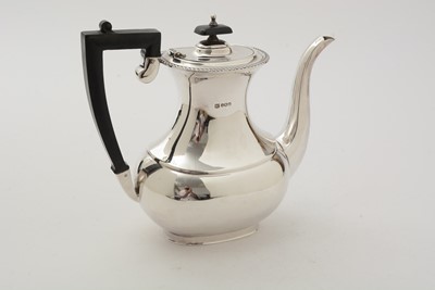Lot 89 - A silver four-piece tea service