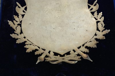 Lot 77 - A late Victorian silver presentation shield
