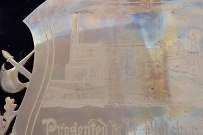 Lot 77 - A late Victorian silver presentation shield