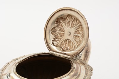 Lot 84 - A George III/IV Scottish silver three-piece tea service