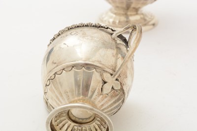 Lot 85 - ﻿A George V silver teapot and matching sugar bowl