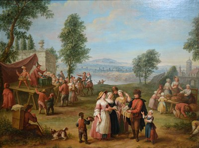 Lot 1037 - Manner of Pieter de Molijin - A Midsummer Kermesse | oil