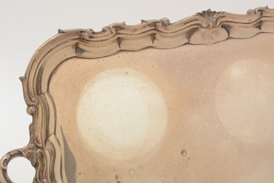 Lot 66 - An Edwardian silver two handled tea tray