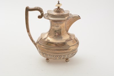 Lot 13 - A George V silver four piece tea set