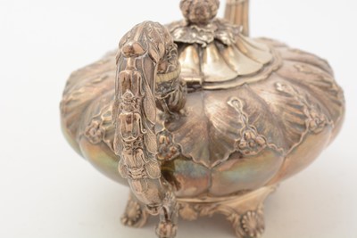 Lot 67 - A George IV silver teapot