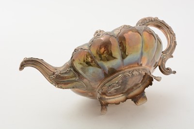 Lot 67 - A George IV silver teapot