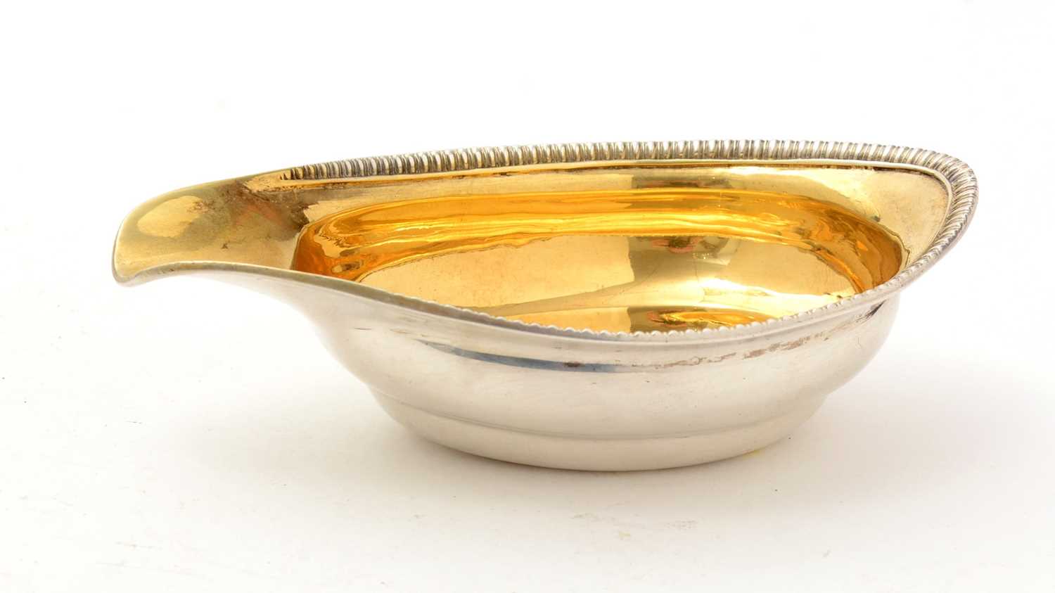 Lot 75 - A George III silver pap boat
