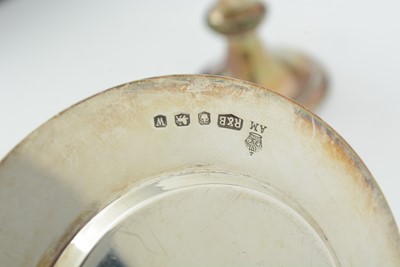 Lot 4 - George IV small silver chalice with a knopped pedestal, and other items