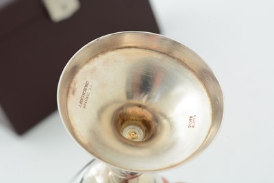 Lot 4 - George IV small silver chalice with a knopped pedestal, and other items
