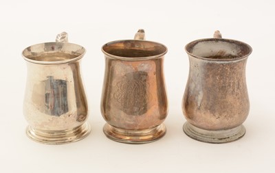 Lot 44 - Three small silver mugs