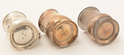 Lot 44 - Three small silver mugs