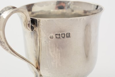Lot 46 - An Edwardian silver gilt-mounted cut glass potpourri dish and other silver items