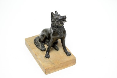 Lot 1265 - After the Antique: The Jennings Dog, patinated bronze