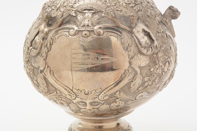 Lot 76 - A late Victorian silver “Cellini Pattern” ewer or hot water jug