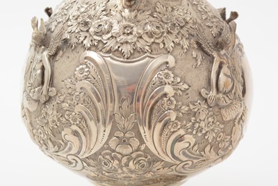 Lot 76 - A late Victorian silver “Cellini Pattern” ewer or hot water jug