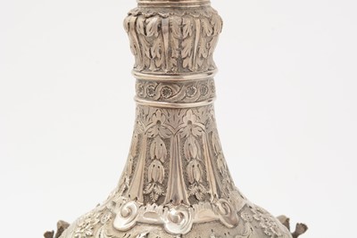 Lot 76 - A late Victorian silver “Cellini Pattern” ewer or hot water jug