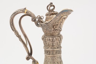 Lot 76 - A late Victorian silver “Cellini Pattern” ewer or hot water jug