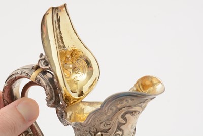 Lot 76 - A late Victorian silver “Cellini Pattern” ewer or hot water jug