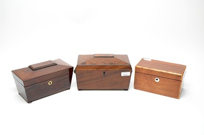 Lot 144 - A collection of 19th Century and later tea caddies