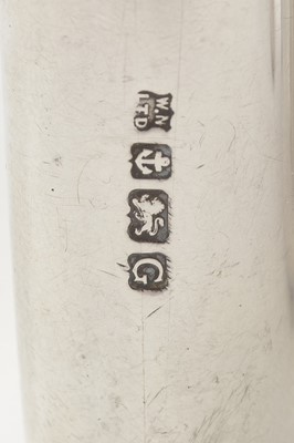Lot 88 - A George V silver spirit flask; and another
