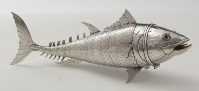 Lot 106 - A 20th Century Spanish silver articulated fish or table decoration