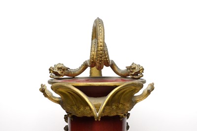 Lot 842 - Chinese Ormolu mounted Sang de Boeuf vase