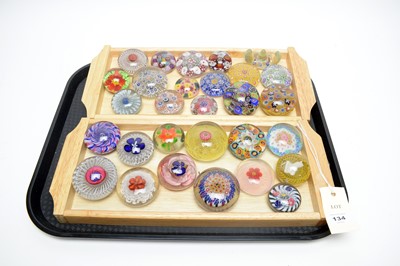 Lot 134 - A collection of art glass paperweights