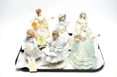 Lot 245 - A collection of  Coalport decorative ceramic figures