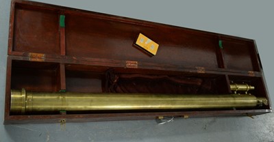 Lot 440A - A 19th Century brass telescope, by Steinheil