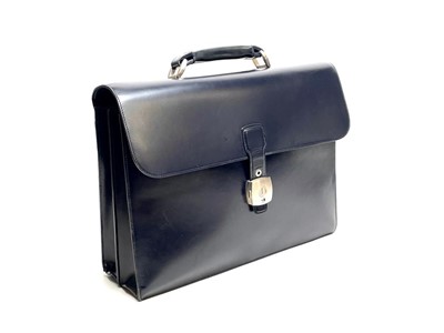 Lot 1180 - A Dunhill navy blue leather attache case