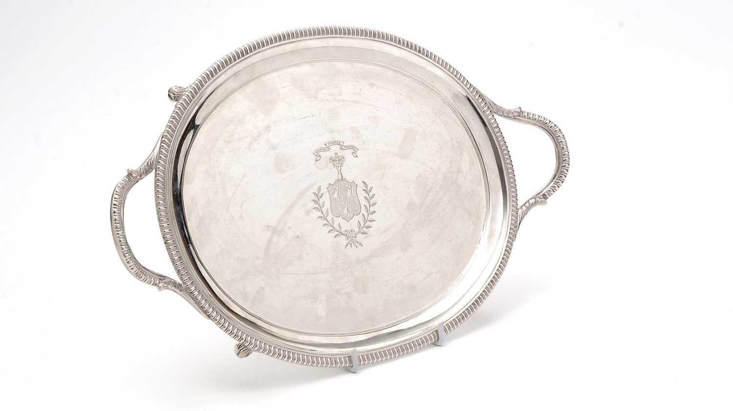 Lot 164 - A George III silver small two-handled oval tray