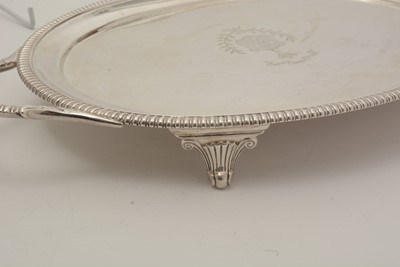 Lot 164 - A George III silver small two-handled oval tray