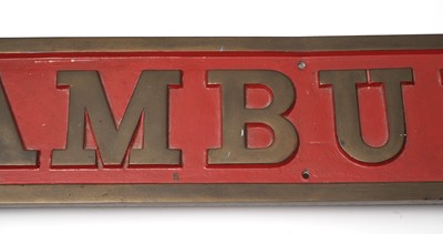 Lot 785 - A late Victorian steam engine locomotive name-plate 'Bamburgh'