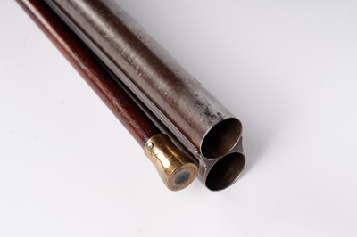 Lot 872 - A 19th Century muzzle loading percussion action double barrel sporting shotgun