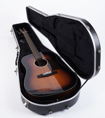 Lot 380 - Fender CD-60 SB-DS-V2 dreadnought acoustic guitar and case