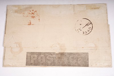 Lot 4 - 1840 1d. Mulready letter sheet with 1840 1d. black