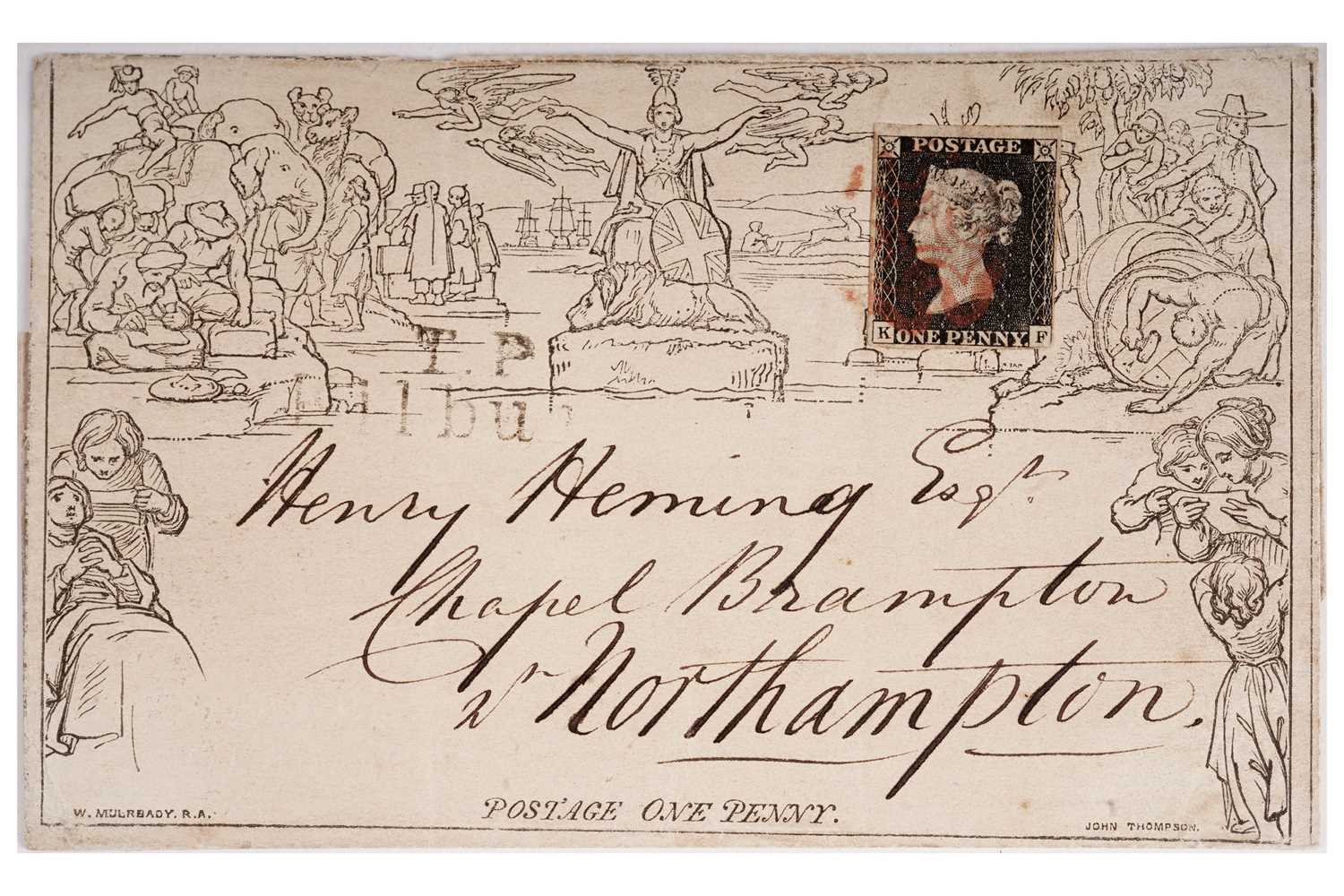 4 - 1840 1d. Mulready letter sheet with 1840 1d. black