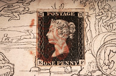 Lot 4 - 1840 1d. Mulready letter sheet with 1840 1d. black
