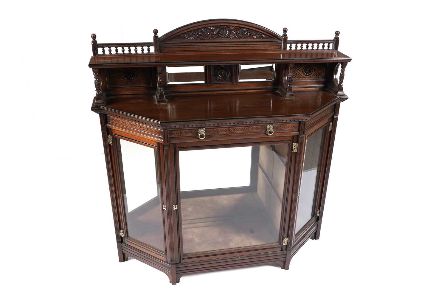 Lot 61 - A Victorian Aesthetic period oak credenza, stamped Gillow & Co