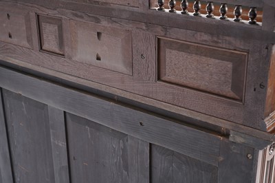 Lot 61 - A Victorian Aesthetic period oak credenza, stamped Gillow & Co