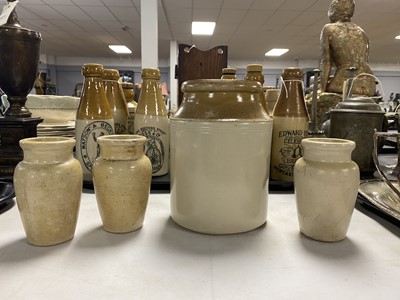 Lot 230 - A collection of 19th Century stoneware bottles and jars