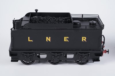 Lot 190 - A metal kit-built 0-gauge 4-4-2 locomotive and six-wheel tender
